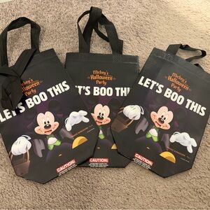 Set of 3 Disney World 50th Halloween Trick or Treat Bags